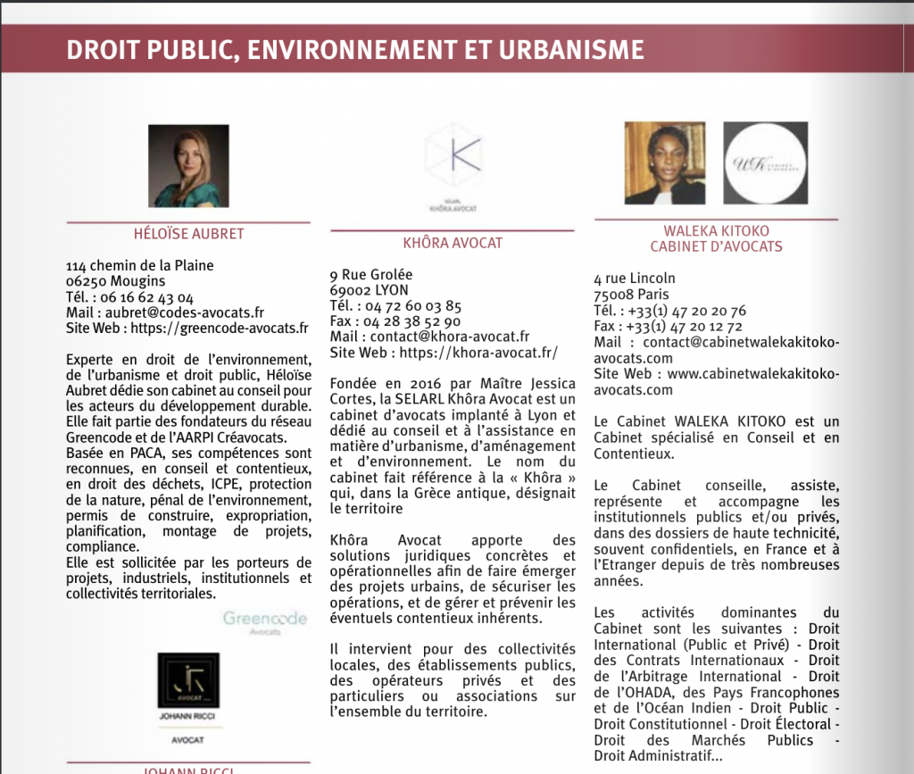 Extrait du Journal du Management Juridique spécial Droit public, Environnement et Urbanisme, n°79, décembre 2020